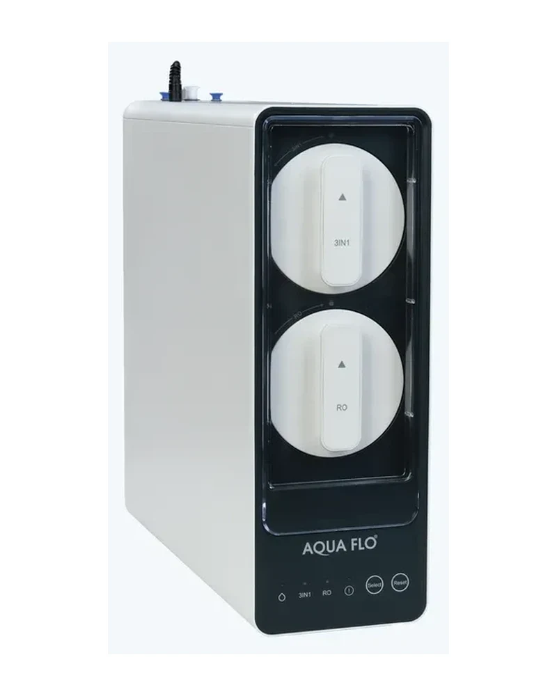 Tankless reverse osmosis unit with twin quick-change cartridges