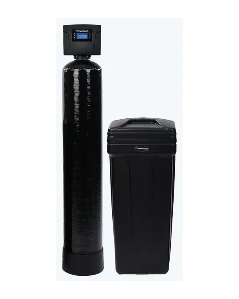 Water softener resin tank with digital valve and brine tank